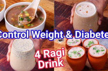 4 Ragi Drink Recipes - Best Homemade Beverages to Control Weight & Diabetes | Weight Loss Drinks