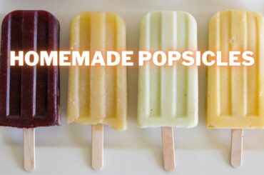 Healthy Homemade Popsicles | Homemade Ice Pops | 4 easy Recipes