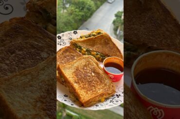 #shorts corn palak sandwich | Sandwich recipe #viral #food #sandwich