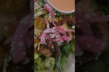 Lunch today, Blackened Salmon Salad. Yum! *Subscribe* #healthy #lunch #shorts