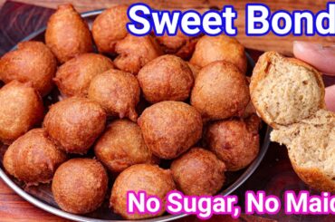 Sweet Bonda Recipe - No Sugar, No Maida Healthy Bonda | Banana Wheat Vellam Bonda - With Tips