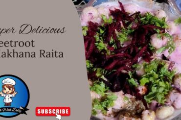 Beetroot Makhana Raita | Healthy Meal | Low Calorie Meal #recipe #food #viral #raita #beetroot