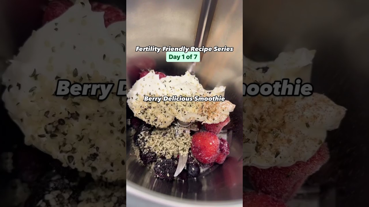 Fertility Friendly Recipe Series Day 1 of 7. Mixed Berry Smoothie #recipeshorts #fertility Fertility Friendly Recipe Series Day 1 of 7. Mixed Berry Smoothie #recipeshorts #fertility