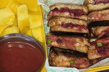 Beetroot sandwich Healthy breakfast recipe|kids favourite tiffin recipe/lunchbox idea