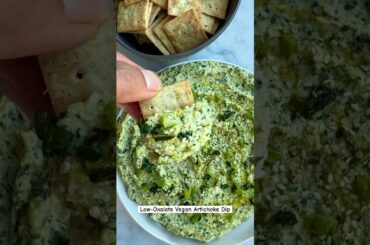 LOW-OXALATE VEGAN HIGH-PROTEIN ARTICHOKE DIP @cookingforpeanuts healthy  breakfast, lunch, snack