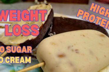 2 models of healthy protein ice cream, low in calories, without sugar and cream, for weight loss
