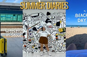 Korea Vlog | Cooking healthy recipes for the beach, Enjoying art & Seoul trip, Dongdaemun nail mall