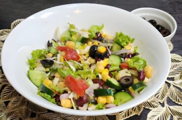 Healthy Mix vegetable salad | Weight loss recipe | Benefits of eating salad By Cafe Erum
