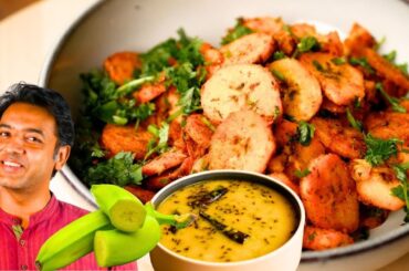 Low glycemic CRISPY PLANTAIN and Dal Lentil | Healthy Lunch