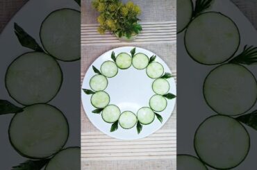 Simple Salad Cutting Ideas l Cucumber art #vegetablecarving #diy #shorts #cookwithsidra #food #salad