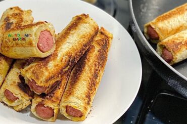 HOW TO MAKE SLICED BREAD AND SAUSAGE ROLLS | EASY BREAKFAST RECIPE