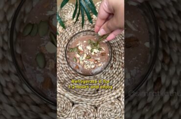 Chocolate oats mousse healthy dessert recipe #dietician #healthyeating #nutrition #healthydessert