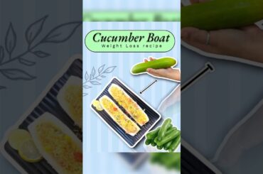 Healthy, Easy, Quick Salad for weight loss | Cucumber Boat Salad | 5min recipe #salad #cucumbersalad