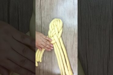 7 strand bread braid#shorts #challah #braidedbread
