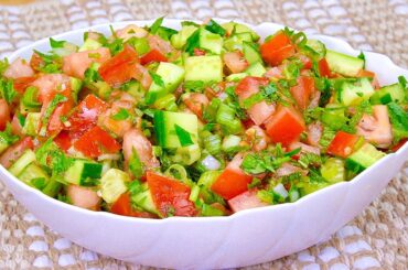 Italian Tomato and Cucumber salad! Lose Weight Fast! Healthy diet!
