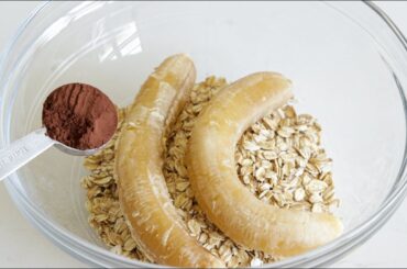 Take oats, cocoa and bananas and make this amazing dessert! Without added sugar, without flour