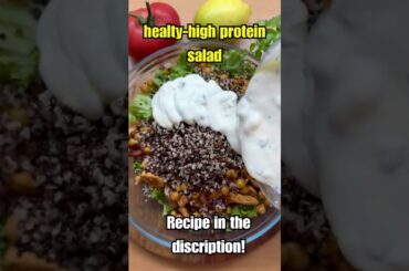 healthy high protein salad ! #food #recipe #salad #health #healthy #superfood #fyp #chef