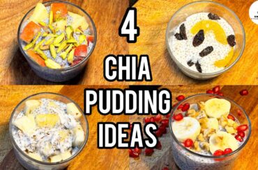 4 Easy CHIA PUDDING recipes / VEGAN  Breakfast Recipes / WEIGHT LOSS Recipes