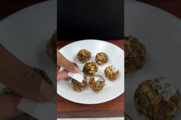 Healthy Dry Fruit Laddu ASMR #shorts #food #cooking #asmr #recipe #healthy #laddu #crunchytreats