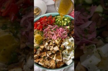 Mediterranean Chicken Salad #chickensalad #mediterranean  #tasty #food #easyrecipe