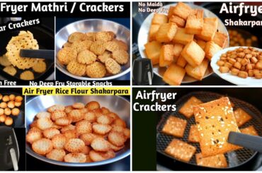 4 Airfryer Snacks Recipes | Air Fryer Namkeen Snacks |  Airfryer Recipes