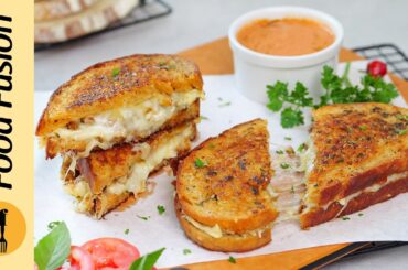 Herb Crusted Grilled Cheese Sandwich Recipe by Food Fusion