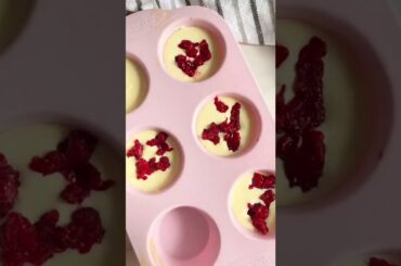 Mini Raspberry White Chocolate Cheesecakes- Low calorie, high protein