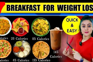 7 Healthy Breakfast Recipes For FAST Weight Loss In Hindi |  Quick & Easy High Protein Veg Breakfast