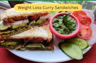 Weight Loss Curry Sandwiches I Healthy Lunch Recipe I Low Calories Recipe I Fitness Food by Home Nom