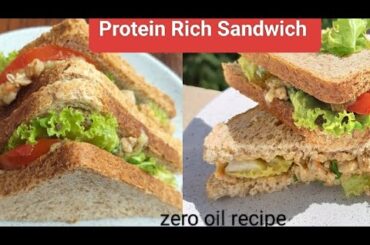Protein Rich Sandwich| Zero Oil Recipe| Healthy Breakfast| @Jaybala.S