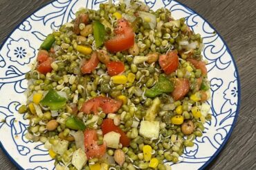 High Protein Sprout moong Salad Recipe - weight loss recipe-sprout salad recipe | Protein salad