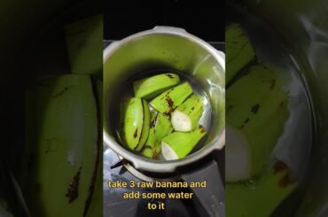 simple & healthy snack recipe with raw banana #snacks #banana #healthylifestyle #viralvideo #fyp