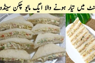 Sandwich Recipe | Quick And Easy Mayo Sandwich | chicken Sandwich Recipes
