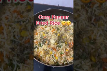 Paneer Corn Fried rice #corn #paneer #friedrice #easyrecipe #healthy #dinner ideas