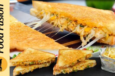 Schezwan Chilli Cheese Sandwich Recipe by Food Fusion