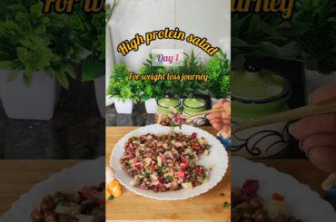 High Protein Black Chana Salad with Fresh Veggies & Lemon Curd Dressing |Day 1#healthysalad