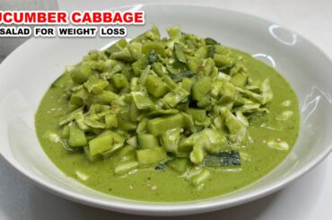 Cucumber Cabbage Salad | Healthy Khira Patta Gobi Salad Recipes | Weight Loss Salad Recipes