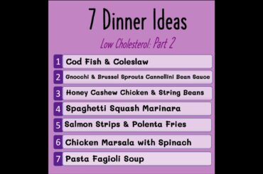 7 Low Cholesterol Dinner Ideas Part 2 #shorts #dinner #food #fyp #healthyfood #cholesterol