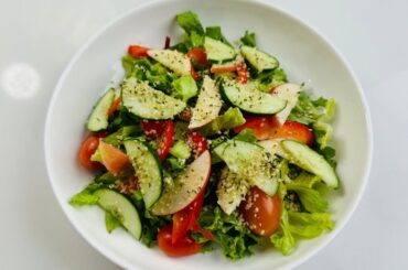 Healthy Salad Recipe With Hemp Seeds And Homemade Salad Dressing | Alkaline Vegan Recipes