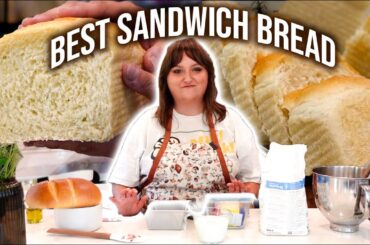 THE EASIEST Homemade Sandwich Bread Recipe! NO KNEAD!