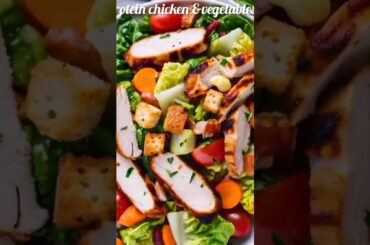 Grilled Chicken&VegSalad, Healthy Salad Recipe (weight loss Recipe)Vegetables Chicken Salad Recipe