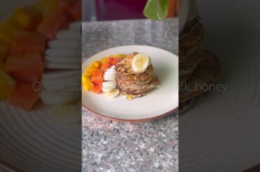 Pancakes #pancake #healthyfood #healthyrecipes #healthy #recipe #gymgirl #proteinfoodidea