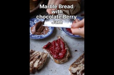 How to make marble bread with chocolate Berry#healthy#foodies#easyrecipebread #tasteofhomerecipes