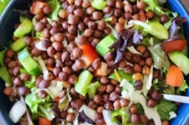 Easy Black Chickpeas salad recipe! Quick salad, #Healthy salad with Protein #weight loss diet#