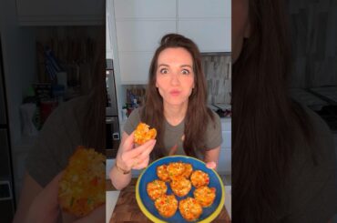 I lose weight making these Cheesy Cauliflower Muffins  #shorts #lowcarb