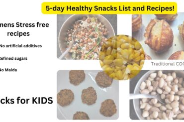 5days healthy snacks recipes | School snacks recipes | Diet snack recipes | Kids snacks