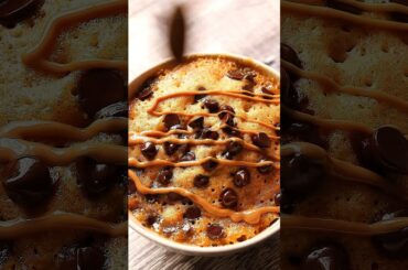 1 Minute Healthy PB Mug Cake #healthy #mugcake #recipe