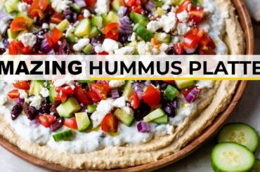 HUMMUS DIP BOARD | *Must-Make* Mediterranean Snack Plate (easy + healthy)