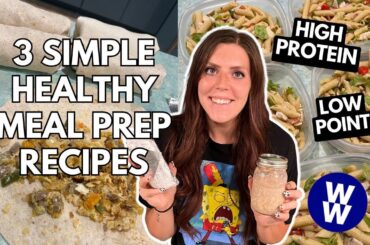 3 LOW POINT SIMPLE MEAL PREP RECIPES | Prepping Healthy Meals for Husband's Lunches | WeightWatchers