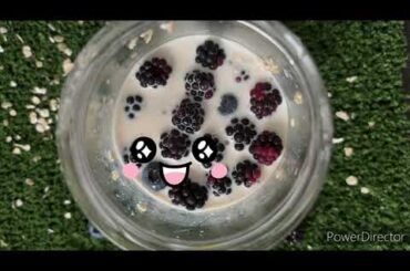 Healthy weightloss recipes.#Easy #homemade blackberry milkshake smoothie| Simple overnight oats.